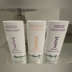Native Deodorant Set - Lilac & White Tea, Sweet Peach, Lavender & Rose NWT